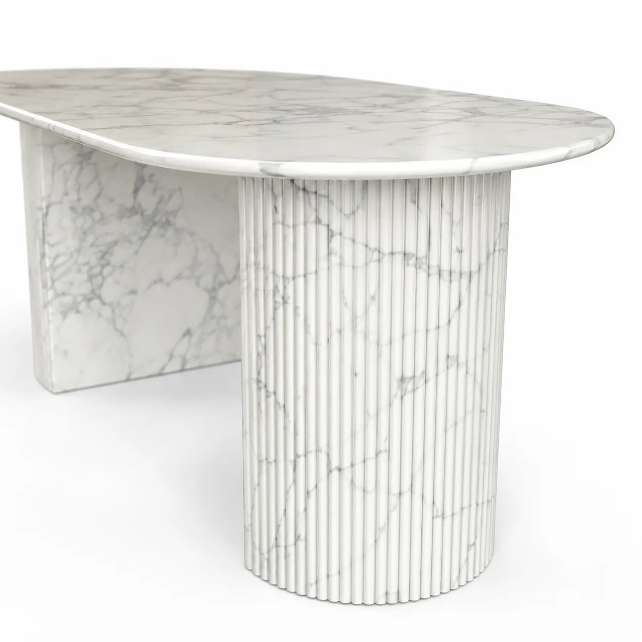 Statuario Marble Oval Dining Table