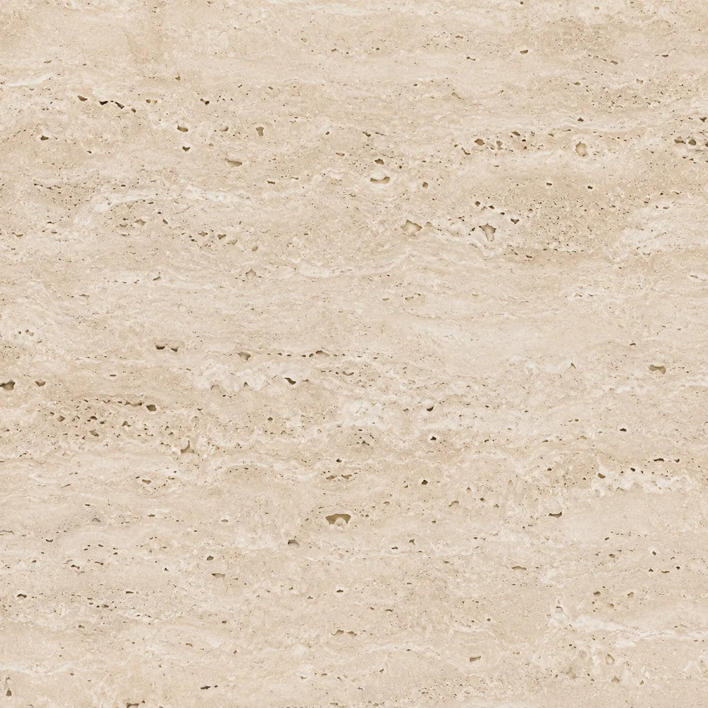 Beige Travertine Oval Dining Table