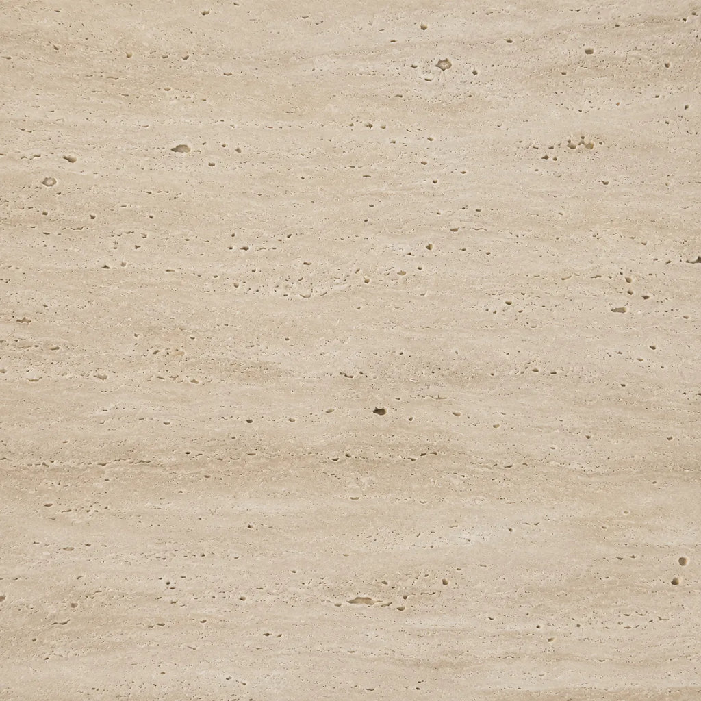 Beige Travertine Oval Dining Table