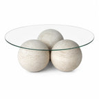 Travertine Sphere Coffee Table