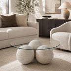 Travertine Sphere Coffee Table
