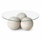 Travertine Sphere Coffee Table