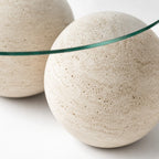 Travertine Sphere Coffee Table