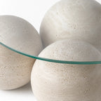 Travertine Sphere Coffee Table