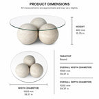 Travertine Sphere Coffee Table
