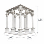 Hand-Carved White Marble Corinthian Gazebo