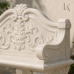 French Classical Marble Garden Bench