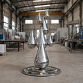 Contemporary Stainless Steel Droplet Sculpture