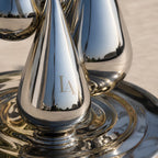 Contemporary Stainless Steel Droplet Sculpture