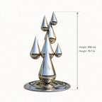 Contemporary Stainless Steel Droplet Sculpture
