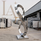 Abstract Stainless Steel Infinity Sculpture