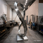 Abstract Stainless Steel Infinity Sculpture