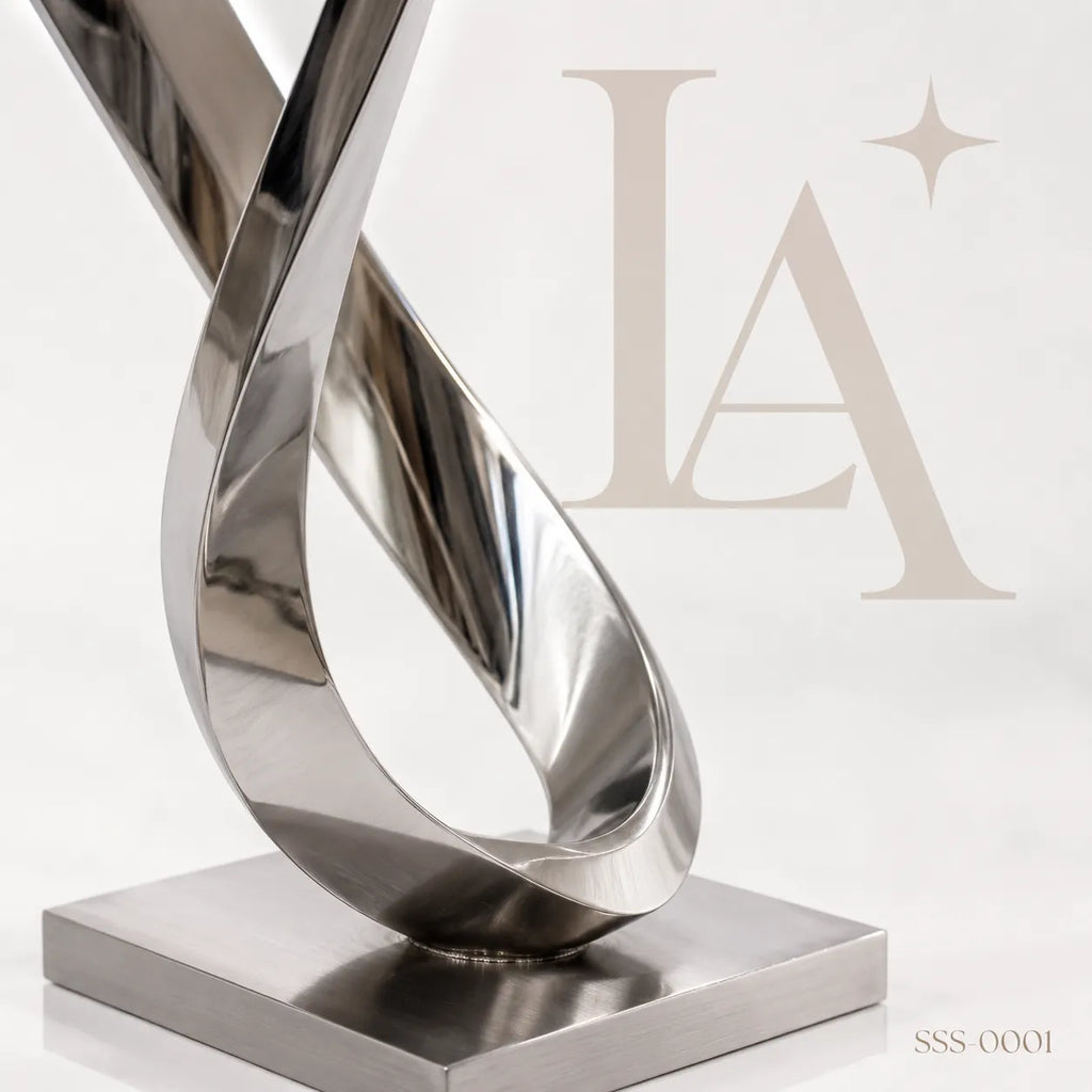 Abstract Stainless Steel Infinity Sculpture