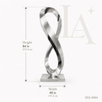 Abstract Stainless Steel Infinity Sculpture