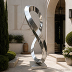 Abstract Stainless Steel Infinity Sculpture