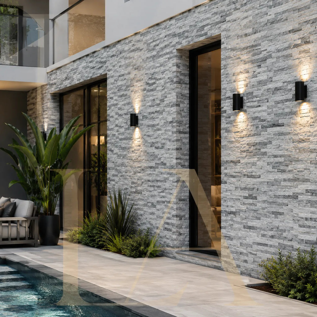 Grey Split Face Stone Veneer Panel