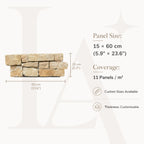 Natural Yellow Stacked Stone Wall Cladding