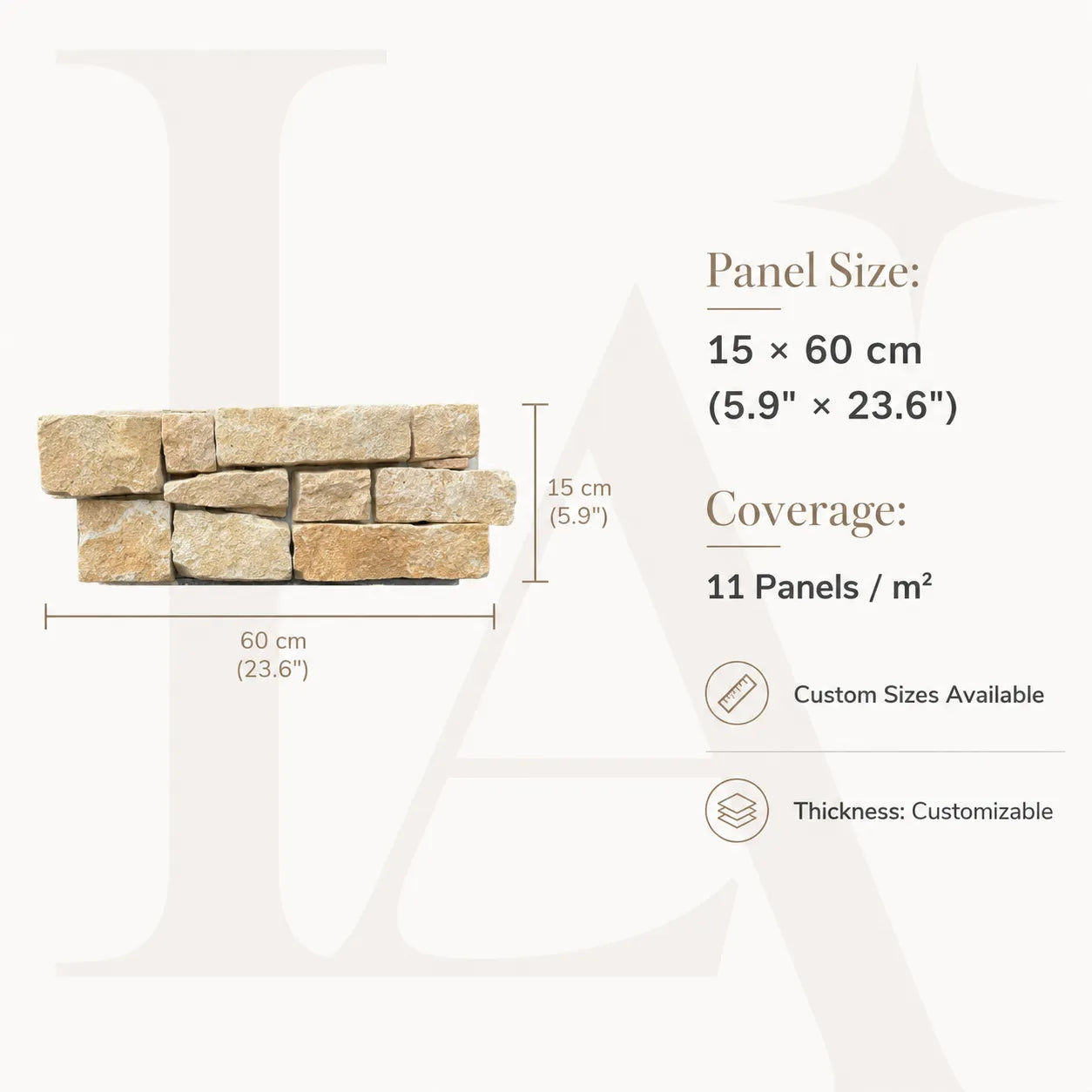 Natural Yellow Stacked Stone Wall Cladding