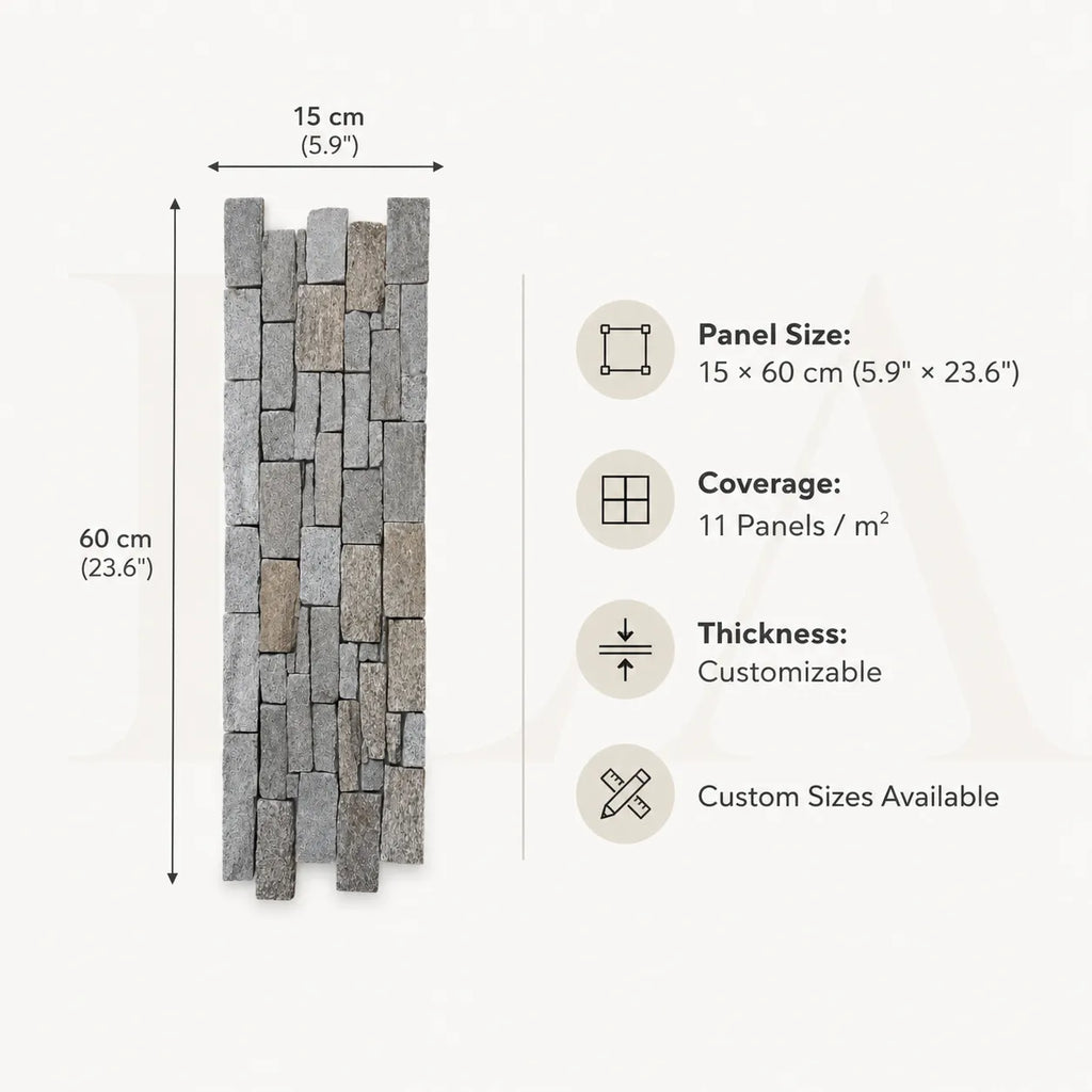 Grey Granite Stone Veneer Panel
