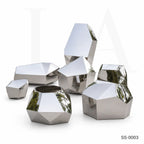 Contemporary Geometric Stainless Steel Sculpture