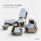 Contemporary Geometric Stainless Steel Sculpture