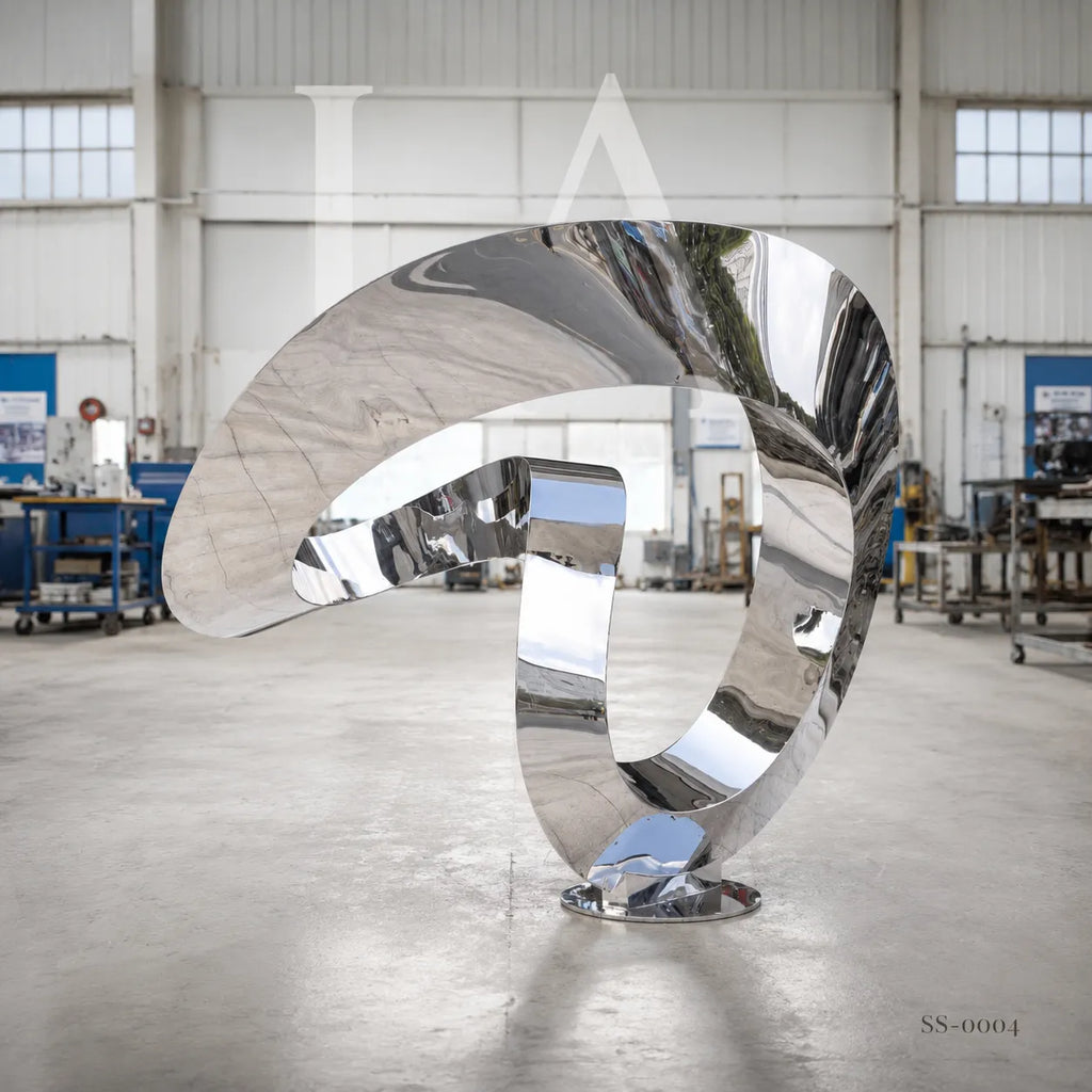 Monumental Stainless Steel Abstract Sculpture