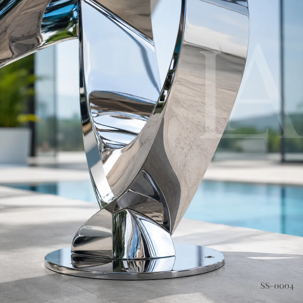 Monumental Stainless Steel Abstract Sculpture