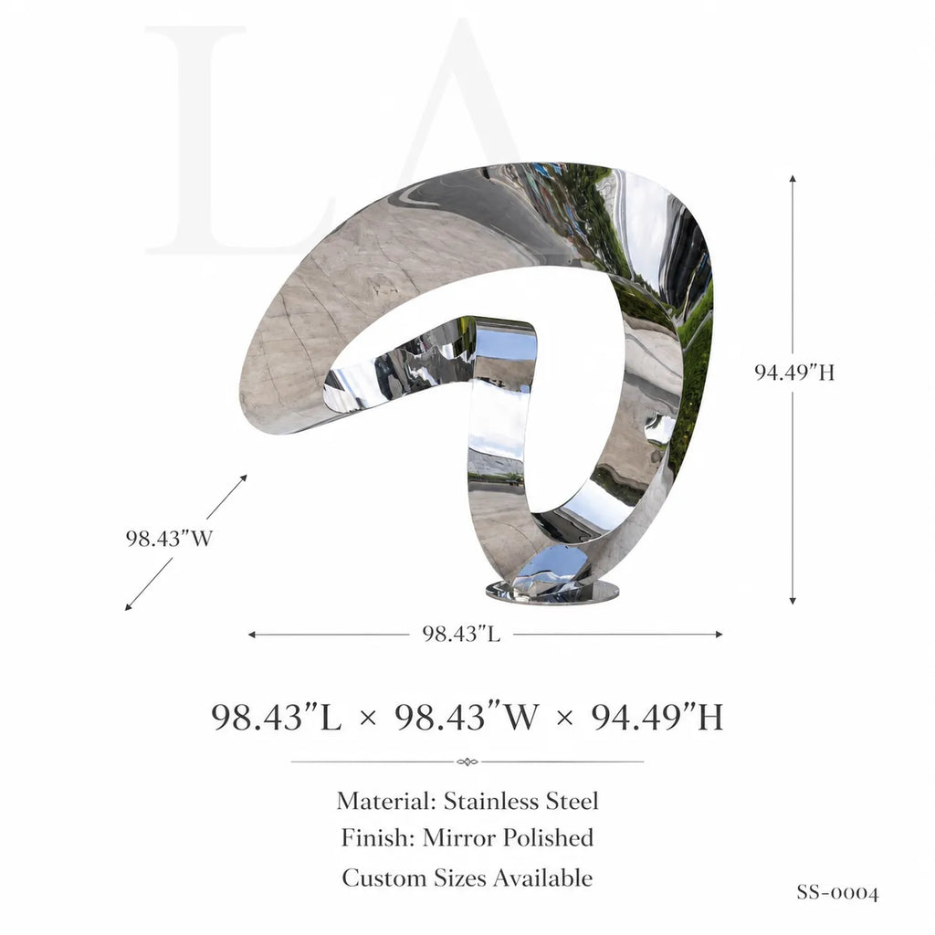 Monumental Stainless Steel Abstract Sculpture