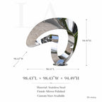 Monumental Stainless Steel Abstract Sculpture