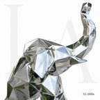 Abstract Stainless Steel Elephant Sculpture