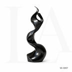 Abstract Black Stainless Steel Ribbon Sculpture
