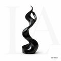 Abstract Black Stainless Steel Ribbon Sculpture