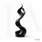Abstract Black Stainless Steel Ribbon Sculpture