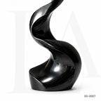 Abstract Black Stainless Steel Ribbon Sculpture