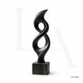 Abstract Black Stainless Steel Infinity Sculpture