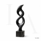 Abstract Black Stainless Steel Infinity Sculpture