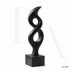 Abstract Black Stainless Steel Infinity Sculpture