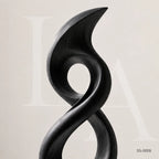 Abstract Black Stainless Steel Infinity Sculpture