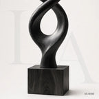 Abstract Black Stainless Steel Infinity Sculpture
