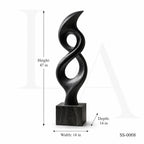 Abstract Black Stainless Steel Infinity Sculpture