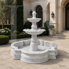 Classical White Marble Garden Fountain