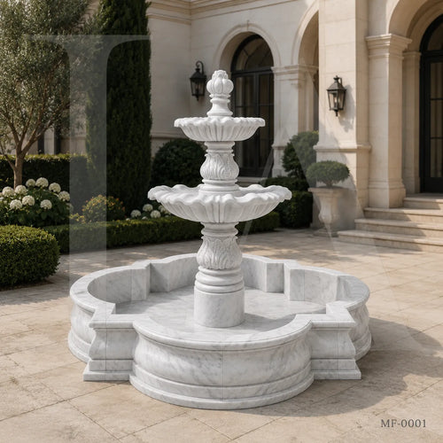 Classical White Marble Garden Fountain
