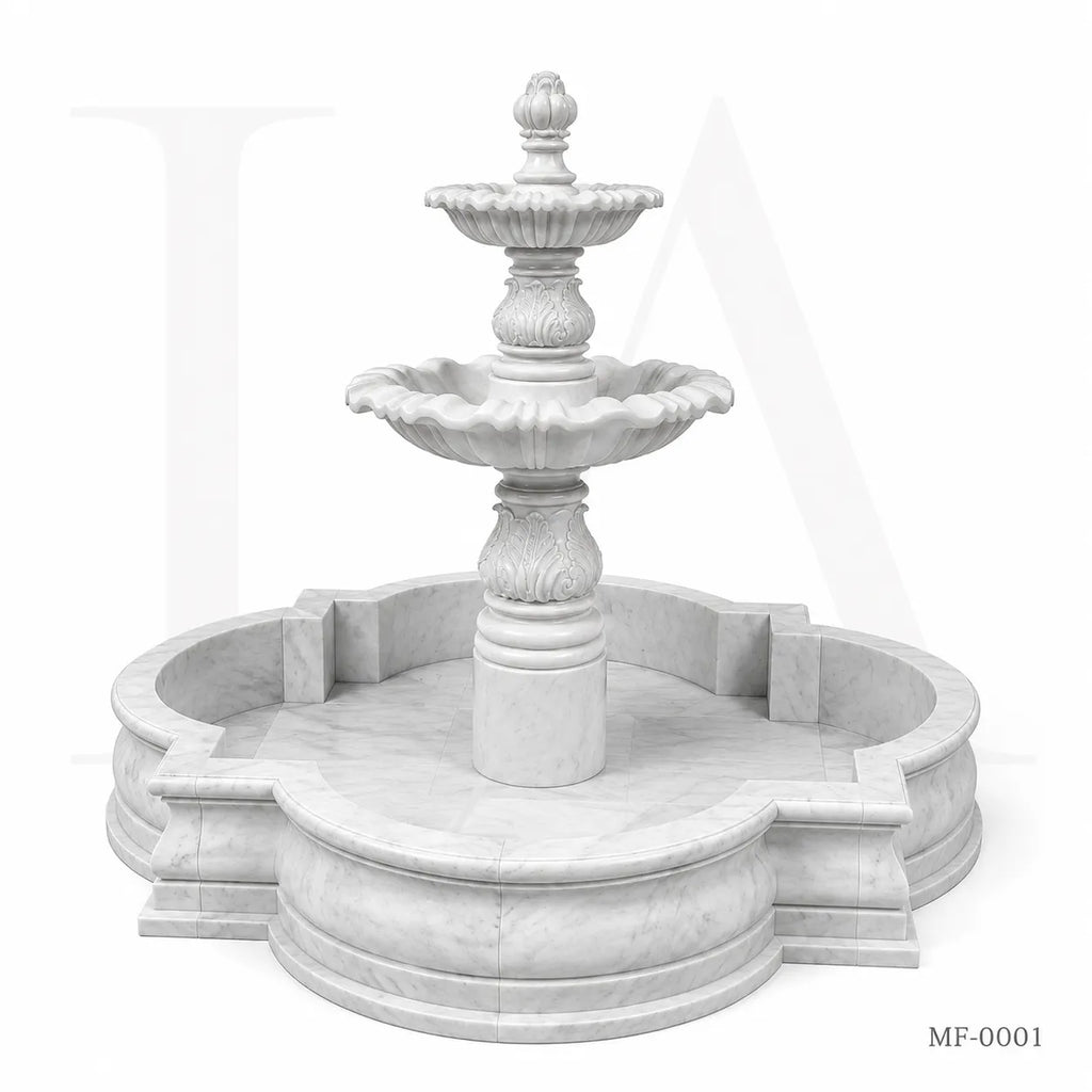 Classical White Marble Garden Fountain