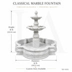 Classical White Marble Garden Fountain
