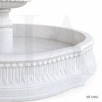 Classical White Marble Tiered Garden Fountain with Basin