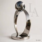 Modern Mirror Polished Stainless Steel Abstract Sculpture