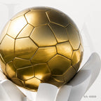 Monumental Stainless Steel Football Sculpture