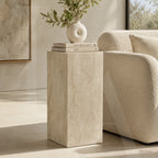 Minimalist Natural Stone Pedestal Side Table