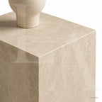 Minimalist Natural Stone Pedestal Side Table