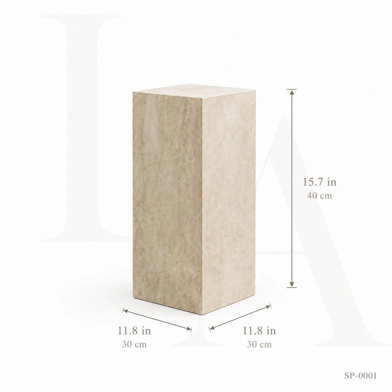 Minimalist Natural Stone Pedestal Side Table